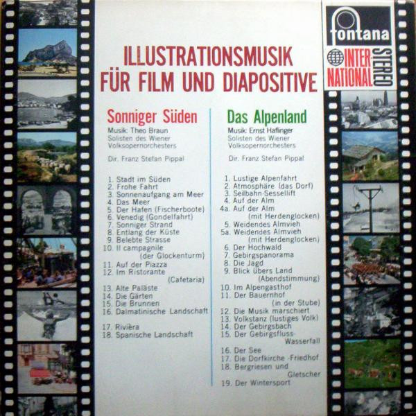 Theo Braun , Franz Stefan Pippal , Ernst Haflinger , Wiener Volksopernorchester - Illustrative Music For Movies And Slides / Illustrationsmusik Für Film Und Diapositive | Fontana (858 071 FPY)