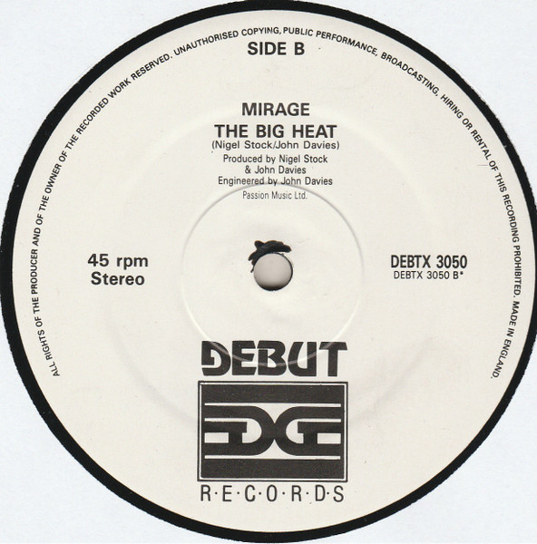 Mirage - Push The Beat | Debut Edge Records (DEBT X 3050) - 3 Mirage - Push The Beat | Debut Edge Records (DEBT X 3050) - 3