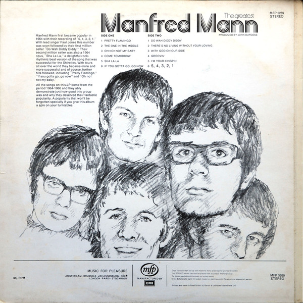 Manfred Mann - The Greatest | Music For Pleasure (MFP 5269) - 2 Manfred Mann - The Greatest | Music For Pleasure (MFP 5269) - 2