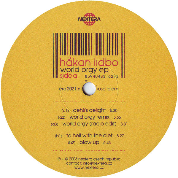 Håkan Lidbo - World Orgy EP | Nextera (ERA 2021-6) - main
