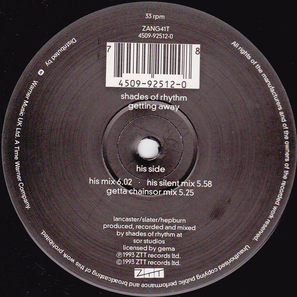 Shades Of Rhythm - Getting Away | ZTT (ZANG41T) - 4 Shades Of Rhythm - Getting Away | ZTT (ZANG41T) - 4
