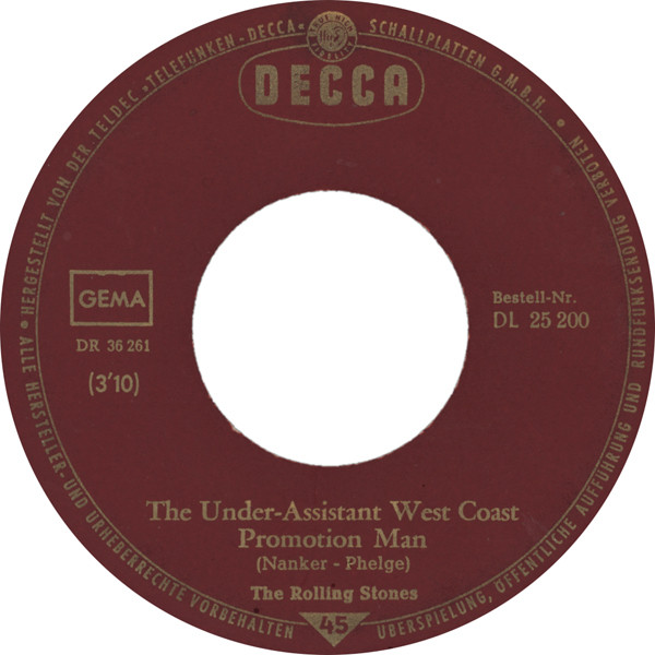 The Rolling Stones - Satisfaction / The Under Assistant | Decca (DL 25 200) - 4 The Rolling Stones - Satisfaction / The Under Assistant | Decca (DL 25 200) - 4