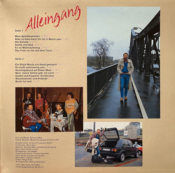 Reinhard Mey - Alleingang | Intercord (INT 160.208) - 3 Reinhard Mey - Alleingang | Intercord (INT 160.208) - 3