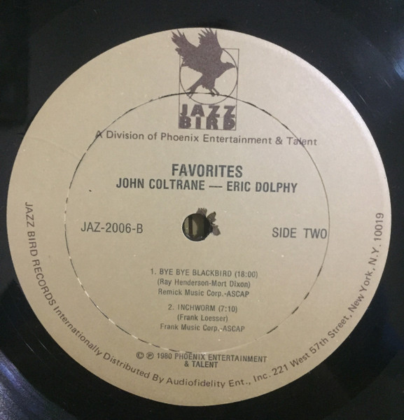 John Coltrane / Eric Dolphy - Favorites | Jazz Bird (JAZ-2006) - 4