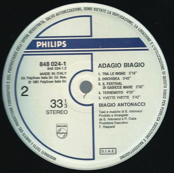 Biagio Antonacci - Adagio Biagio | Philips (848 024-1) - 4