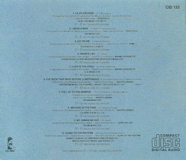 Grace Jones - Island Life | Island Records (CID 132) - 2