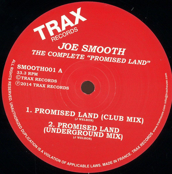 Joe Smooth - The Complete Promised Land | Trax Records (SMOOTH001) - main