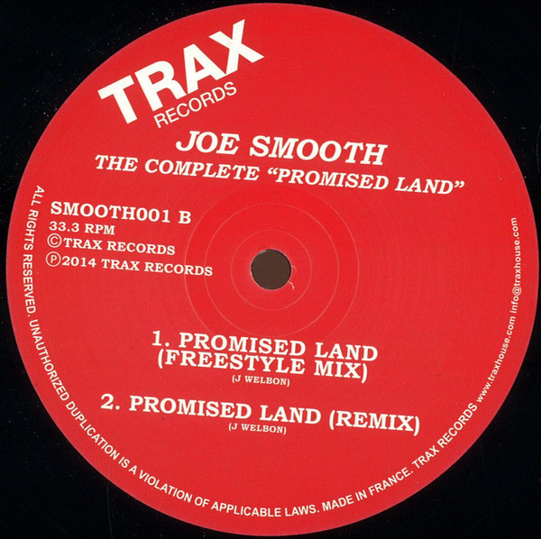 Joe Smooth - The Complete Promised Land | Trax Records (SMOOTH001) - 2
