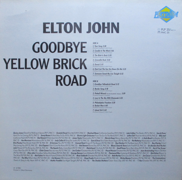 Elton John - Goodbye Yellow Brick Road | Platinum (PLP 35) - 2