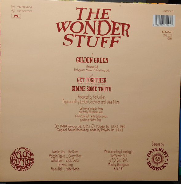 The Wonder Stuff - Golden Green / Get Together | Polydor (GONEX 8) - 2