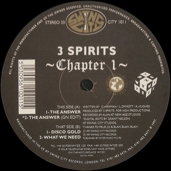 3 Spirits - Chapter 1 | Swing City Records (CITY 1011)
