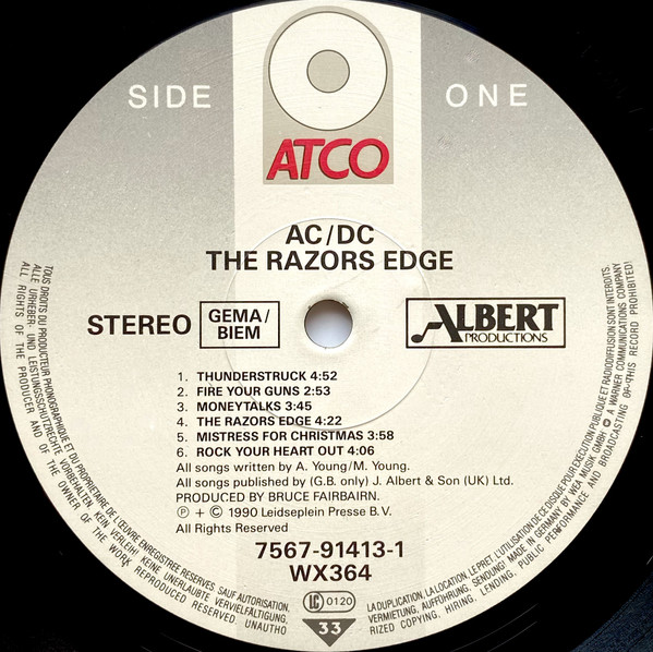 AC/DC - The Razors Edge | ATCO Records (7567-91413-1) - 3