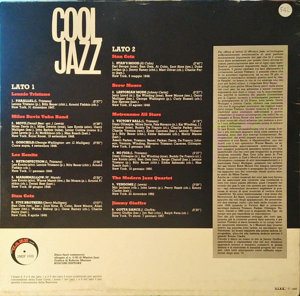 Various - Cool Jazz | Musica Jazz (2MJP 1032) - 2