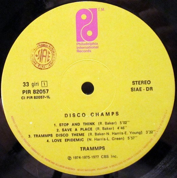 The Trammps - Disco Champs | Philadelphia International Records (PIR 82057) - 3 The Trammps - Disco Champs | Philadelphia International Records (PIR 82057) - 3