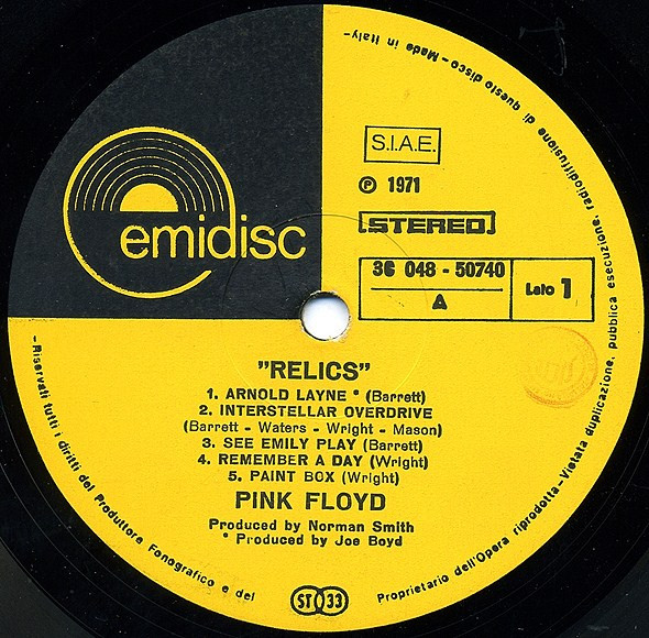 Pink Floyd - Relics | Emidisc (C 048 50740) - 3 Pink Floyd - Relics | Emidisc (C 048 50740) - 3