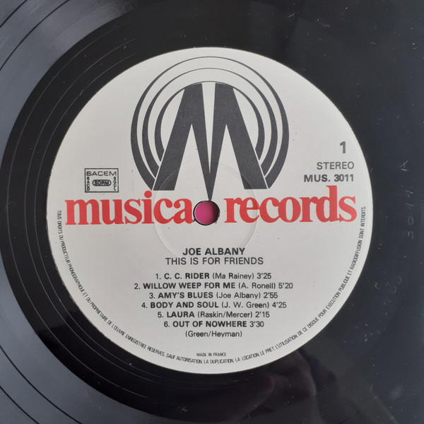 Joe Albany - This Is For Friends | Musica Records (MUS. 3011) - 3 Joe Albany - This Is For Friends | Musica Records (MUS. 3011) - 3