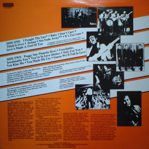 Bobby Fuller - Memories Of Buddy Holly | Rockhouse (LP 8407) - 2