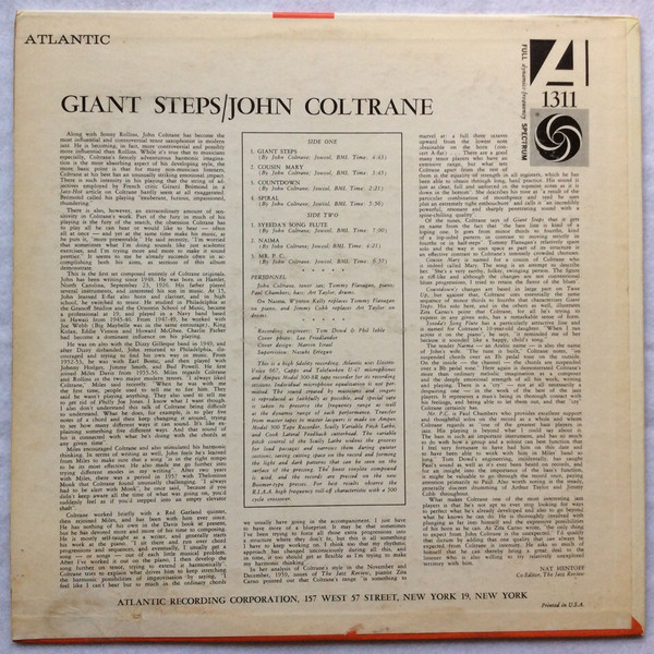 John Coltrane - Giant Steps | Atlantic (1311) - 2