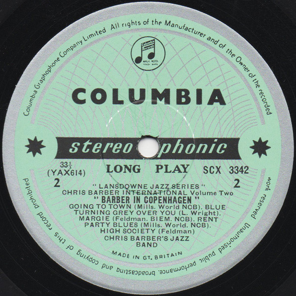 Chris Barber's Jazz Band - Chris Barber International - Volume Two "Chris Barber In Copenhagen" | Columbia (SCX 3342) - 4 Chris Barber's Jazz Band - Chris Barber International - Volume Two "Chris Barber In Copenhagen" | Columbia (SCX 3342) - 4