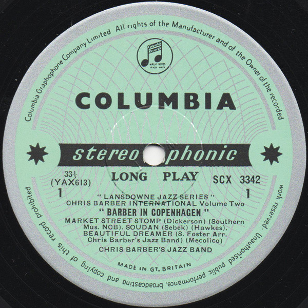 Chris Barber's Jazz Band - Chris Barber International - Volume Two "Chris Barber In Copenhagen" | Columbia (SCX 3342) - 3 Chris Barber's Jazz Band - Chris Barber International - Volume Two "Chris Barber In Copenhagen" | Columbia (SCX 3342) - 3