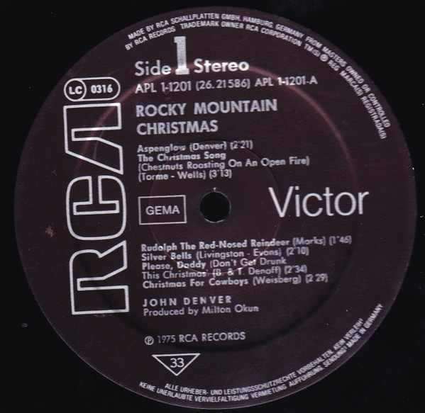 John Denver - Rocky Mountain Christmas | RCA (26.21586) - 3