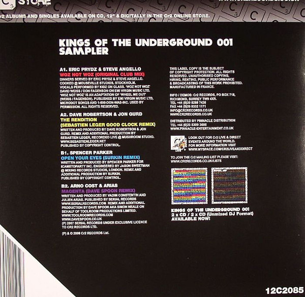 Various - Kings Of The Underground 001 Sampler | Cr2 Records (12C2085)