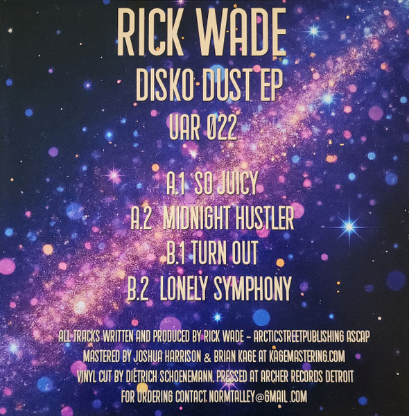 Rick Wade - Disko Dust EP | Upstairs Asylum Recordings (UAR 022) - 2
