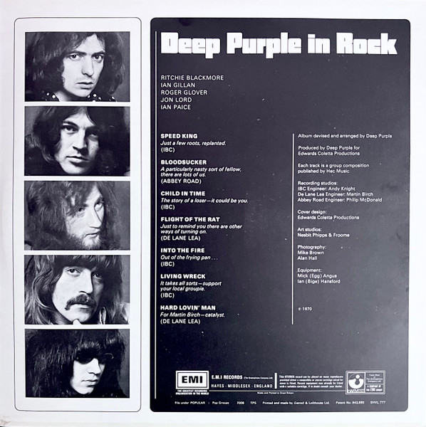 Deep Purple - Deep Purple In Rock | Harvest (SHVL 777) - 3