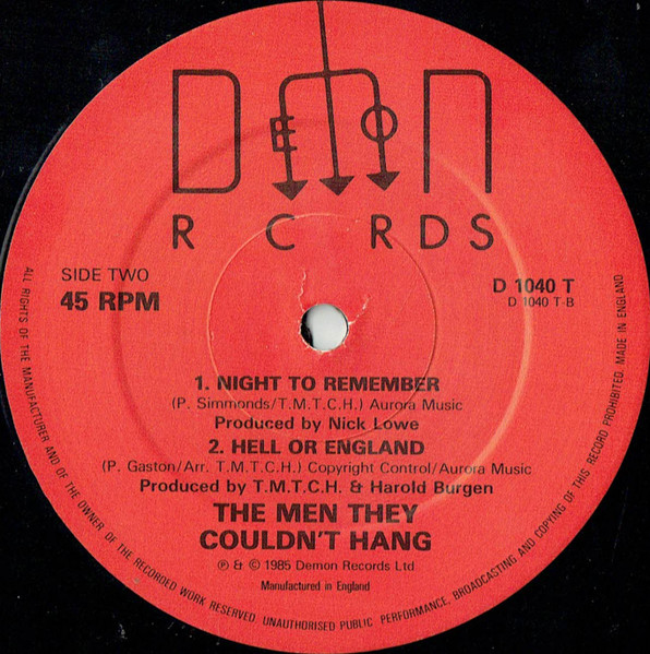 The Men They Couldn't Hang - Greenback Dollar | Demon Records (D 1040 T) - 4