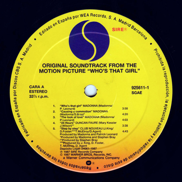 Who's That Girl/Original Motion Picture Soundtrack