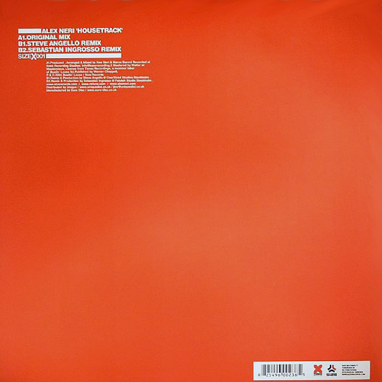 Alex Neri - Housetrack | Size Records (SIZEX001) - 2