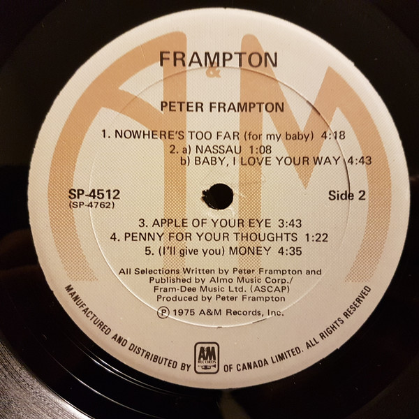 Peter Frampton - Frampton | A&M Records (SP-4512) - 3