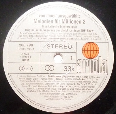 Various - Melodien Für Millionen Folge 2 | Ariola (206 798)