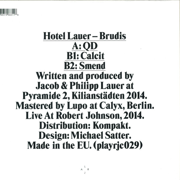 Hotel Lauer - Brudis | Live At Robert Johnson (Playrjc 029) - main Hotel Lauer - Brudis | Live At Robert Johnson (Playrjc 029) - main