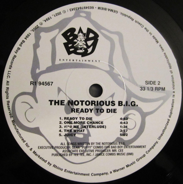 Notorious B.I.G. - Ready To Die | Bad Boy Entertainment (R1 94567) - 2 Notorious B.I.G. - Ready To Die | Bad Boy Entertainment (R1 94567) - 2