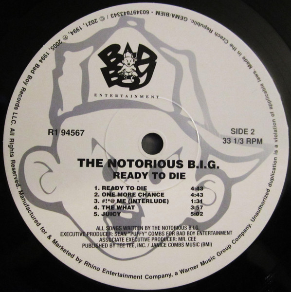 The Notorious BIG - Ready To Die | Bad Boy Entertainment (R1 94567) - 4 The Notorious BIG - Ready To Die | Bad Boy Entertainment (R1 94567) - 4