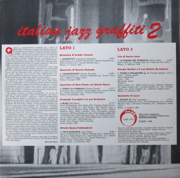 Various - Italian Jazz Graffiti 2 | Musica Jazz (2MJP 1075) - 2