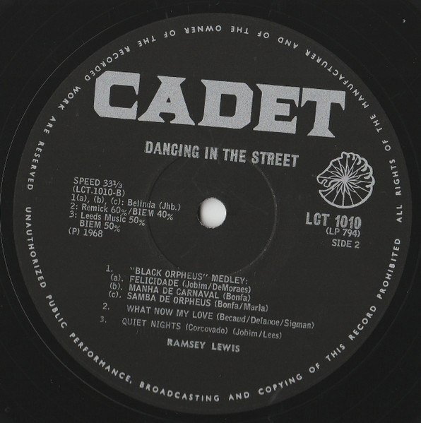 Ramsey Lewis - Dancing In The Street | Cadet (LCT 1010) - 2