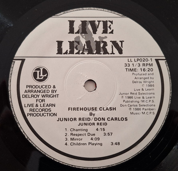 Junior Reid / Don Carlos - Firehouse Clash | Live & Learn Records (LL LP 020) - 3 Junior Reid / Don Carlos - Firehouse Clash | Live & Learn Records (LL LP 020) - 3