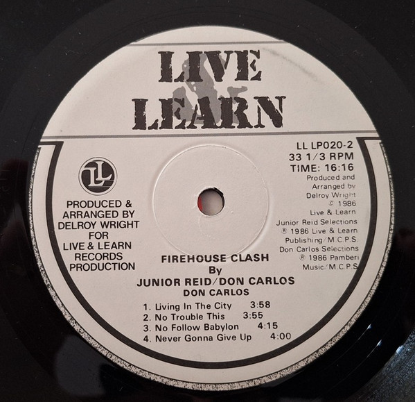 Junior Reid / Don Carlos - Firehouse Clash | Live & Learn Records (LL LP 020) - 4 Junior Reid / Don Carlos - Firehouse Clash | Live & Learn Records (LL LP 020) - 4