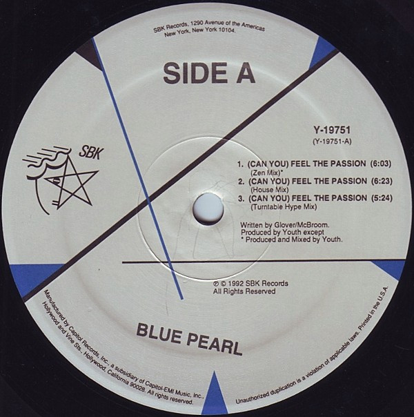 Blue Pearl - (Can You) Feel The Passion | SBK Records (Y-19751) - 3