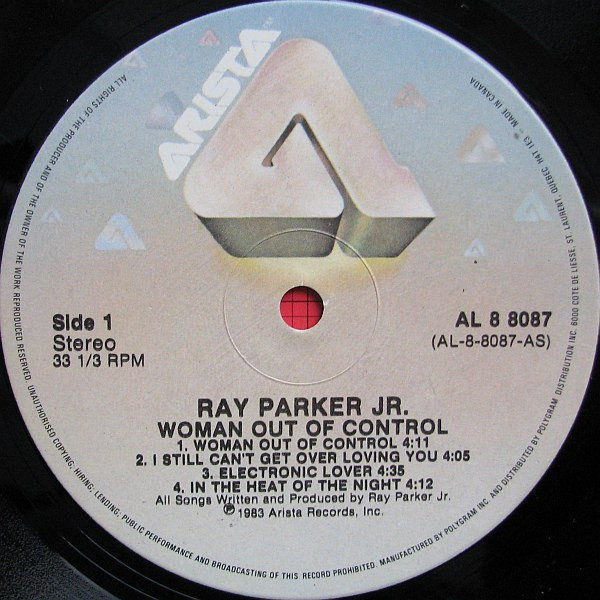 Ray Parker Jr. - Woman Out Of Control | Arista (AL8 8087) - 3