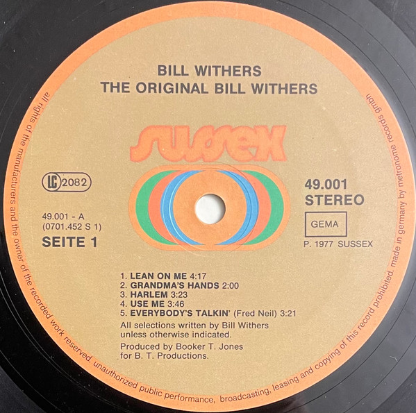 Bill Withers - The Original Bill Withers | Sussex (49.001) - 3