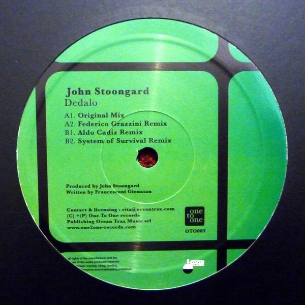 John Stoongard - Dedalo | One To One Records (OTO003)