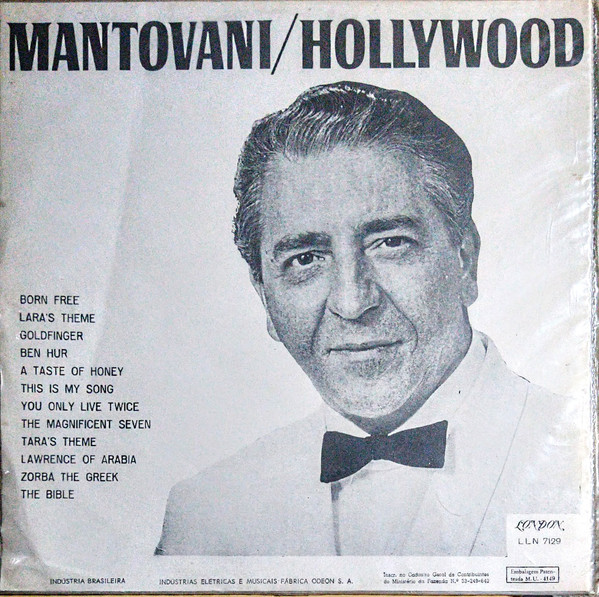 Mantovani - Hollywood | London Records (LLN-7129-S) - 2