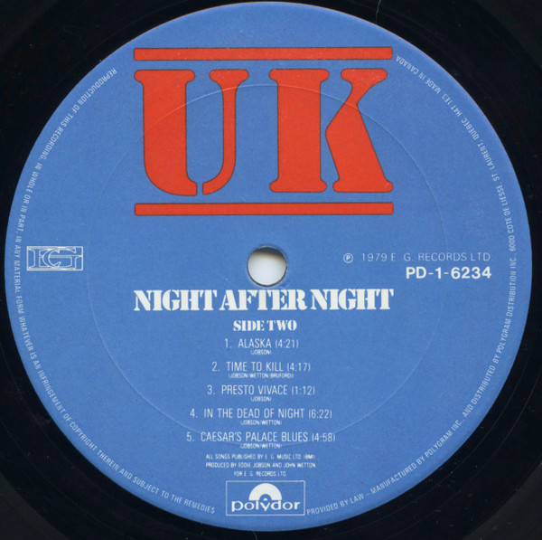 UK - Night After Night | Polydor (PD-1-6234) - 4