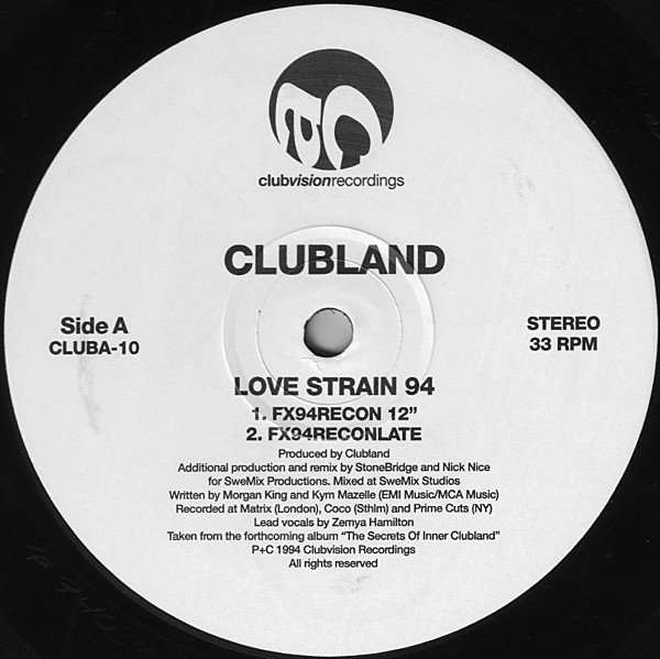 Clubland - Love Strain 94 | Clubvision Recordings (CLUBA-10) - 3 Clubland - Love Strain 94 | Clubvision Recordings (CLUBA-10) - 3