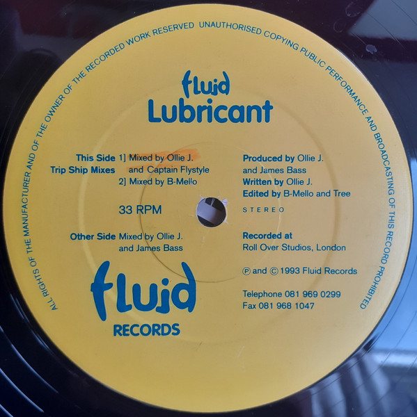 Ollie J - Lubricant | Fluid Records (FLUID 001) Ollie J - Lubricant | Fluid Records (FLUID 001)