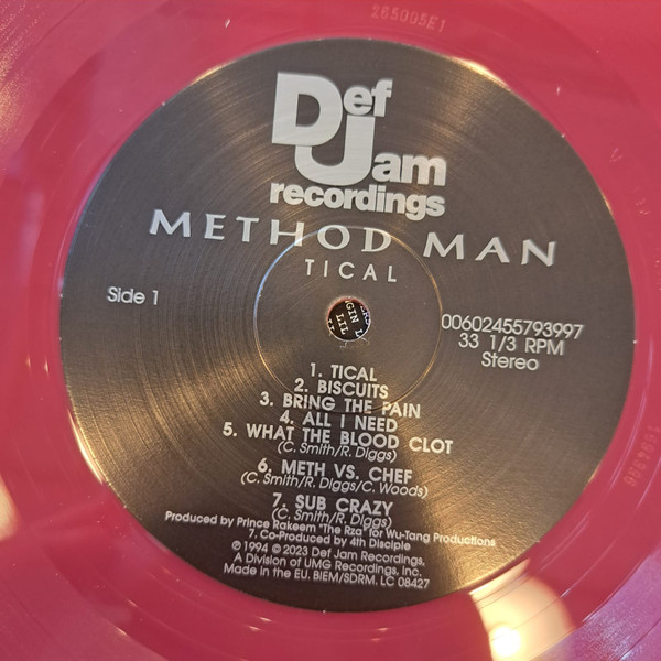 Method Man - Tical | Def Jam Recordings (00602455793997) - 3
