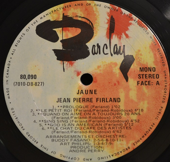 Jean-Pierre Ferland - Jaune | Barclay (80.090) - 3